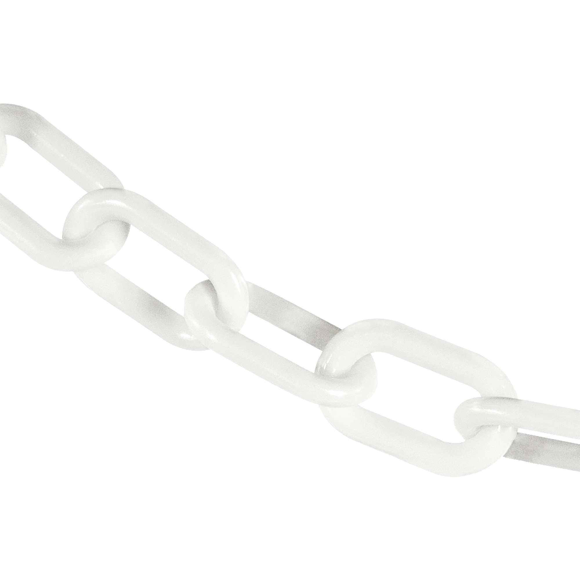 Mr. Chain Heavy-Duty Plastic Safety Chain — 2in. x 25ft., White, UV Resistant, Model# 51001-25